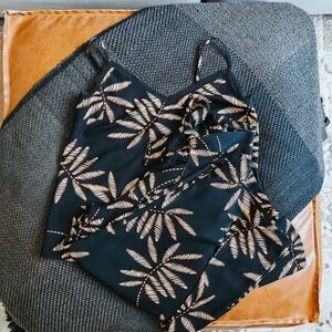 A New Day Palm Print Matching Set – Cami Tank & Paperbag Pants (Size XS)